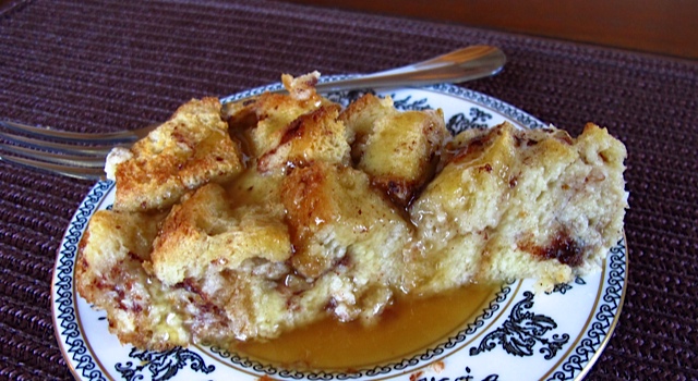 Decadent Bread Pudding with Caramel Sauce