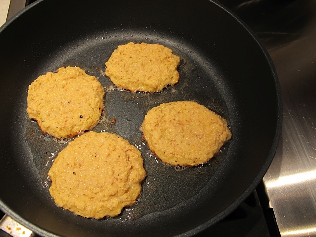 Latkes Cooking in the Pan