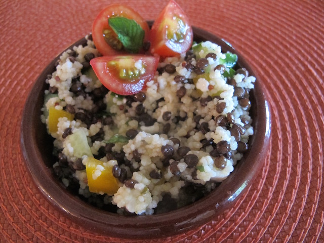 Colorful Couscous & Lentil Salad