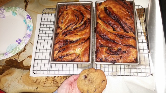 Kal's Babka (note cookie - which he baked at the same time, of course!)