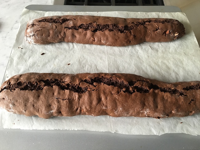 Chocolate logs - just baked